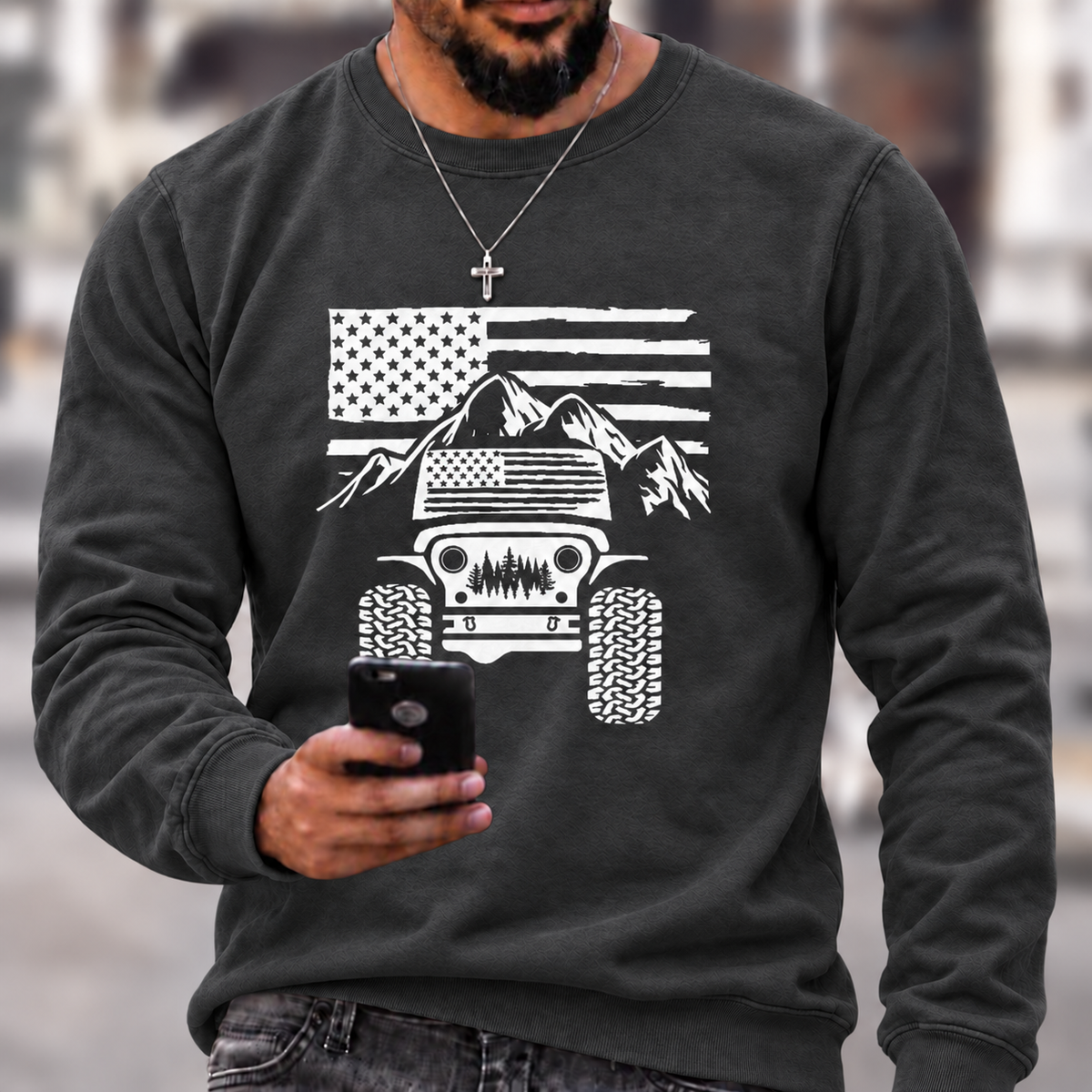 American Flag Mountains Jp Unisex T-Shirt