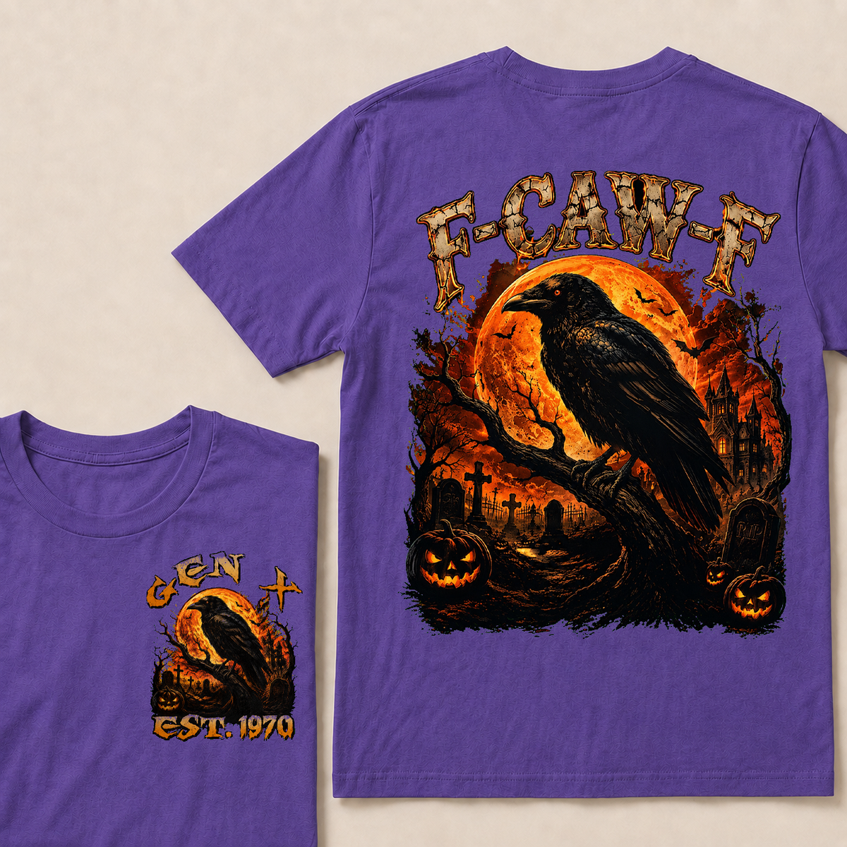 F Caw F Halloween Custom Year T-shirt