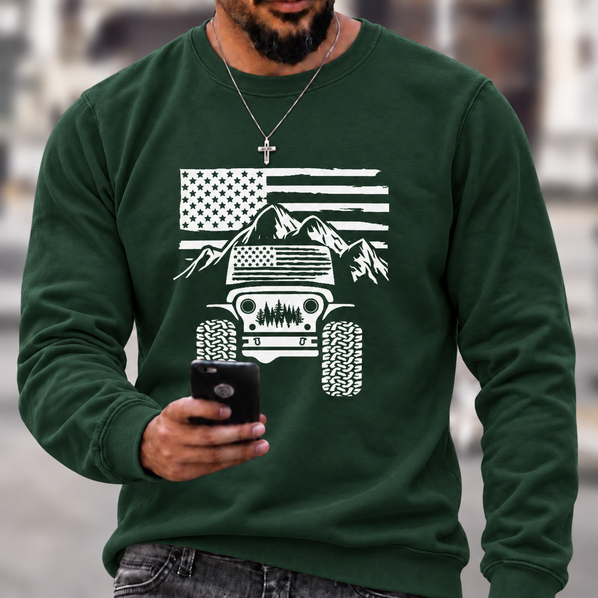 American Flag Mountains Jp Unisex T-Shirt