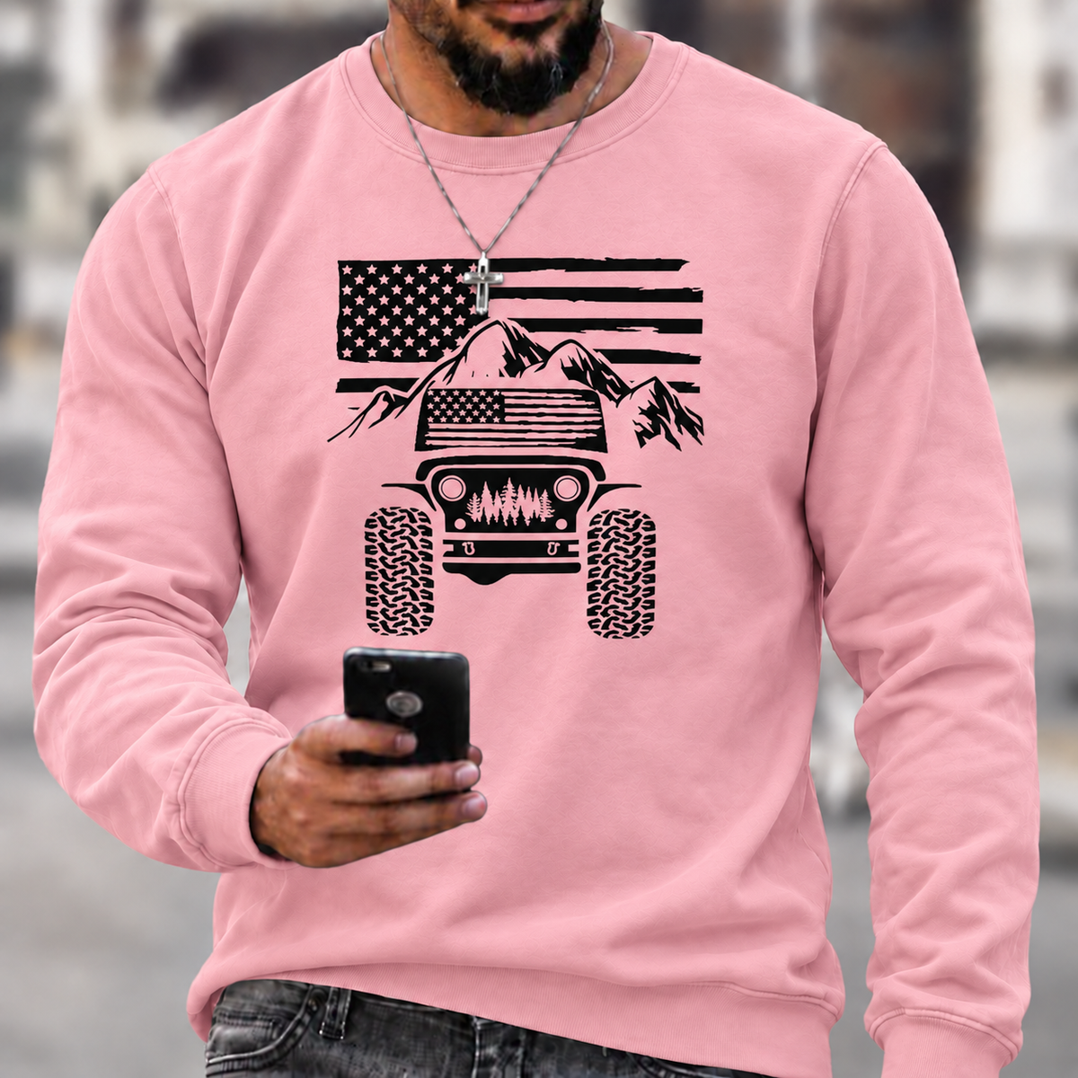 American Flag Mountains Jp Unisex T-Shirt