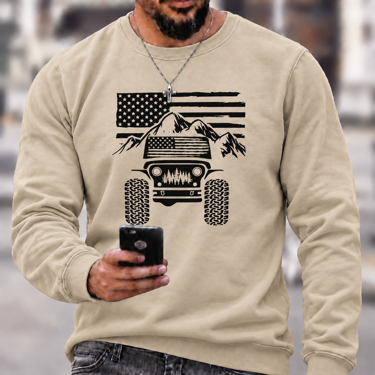 American Flag Mountains Jp Unisex T-Shirt