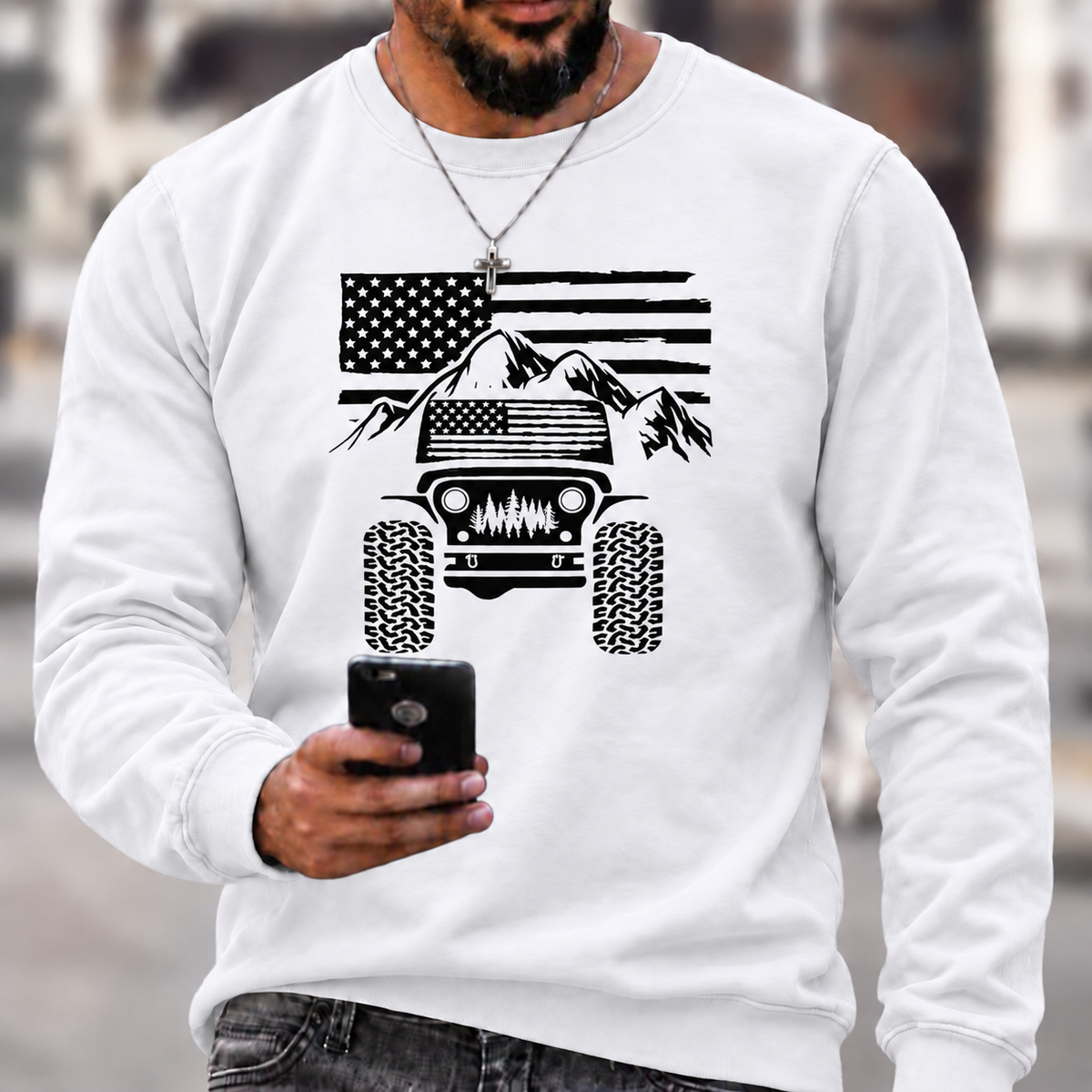 American Flag Mountains Jp Unisex T-Shirt
