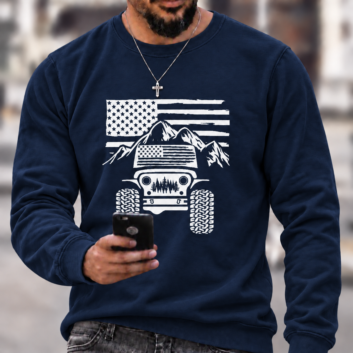 American Flag Mountains Jp Unisex T-Shirt