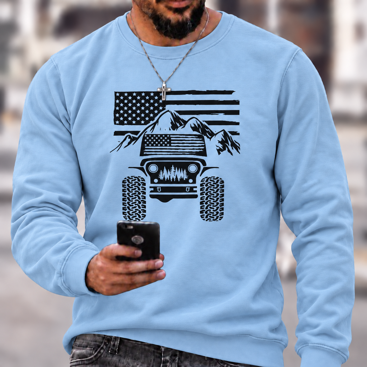American Flag Mountains Jp Unisex T-Shirt