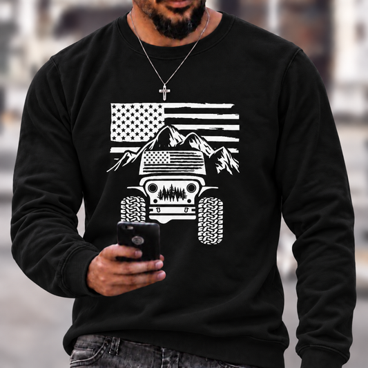 American Flag Mountains Jp Unisex T-Shirt