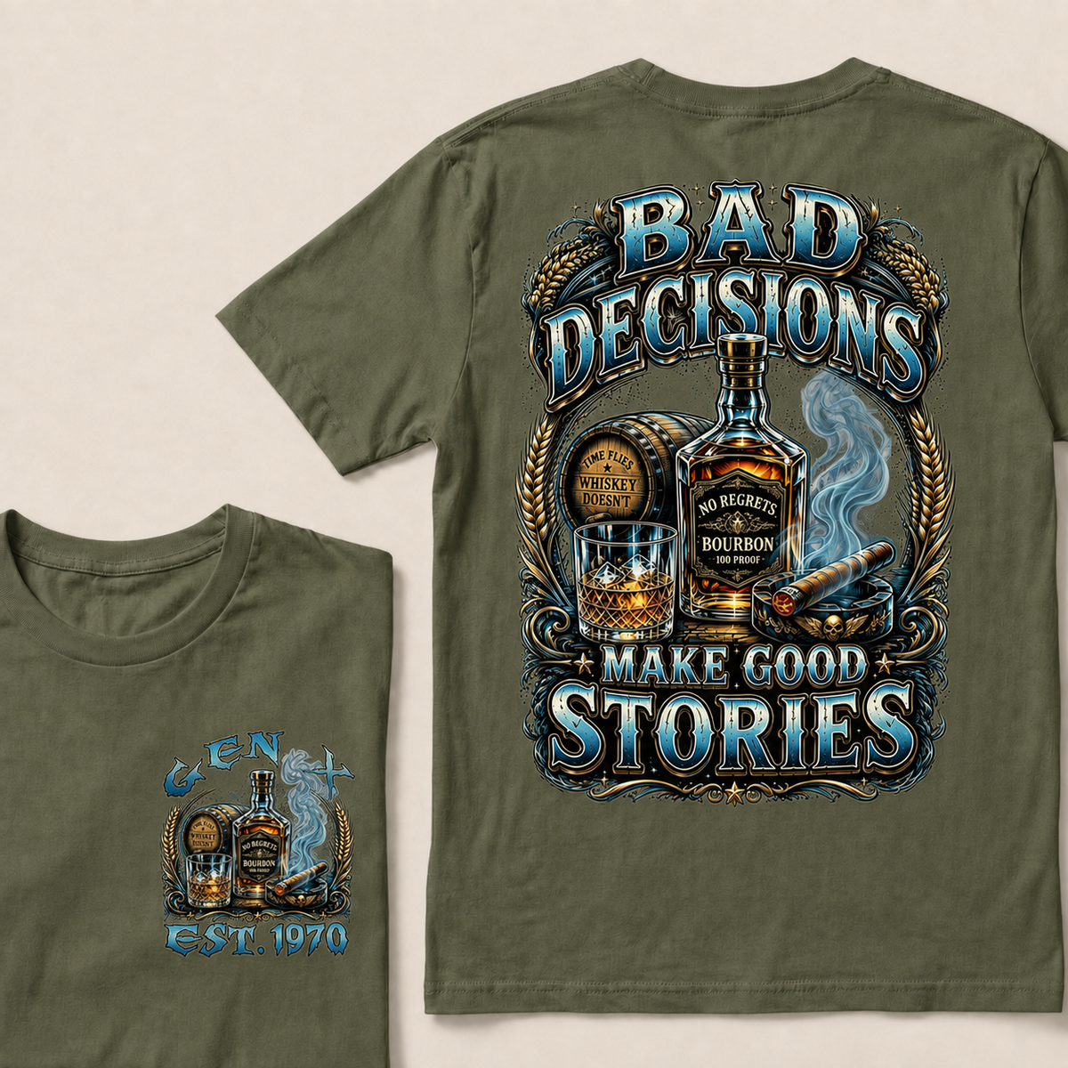 Bad Decisions Make Good Stories Custom Year T-shirt
