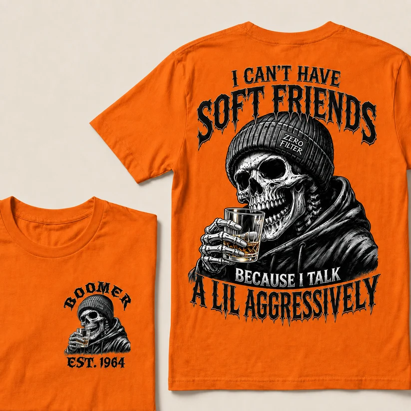 I Can't Have Soft Friends Because I Talk A Lil Aggressively Custom Year T-shirt