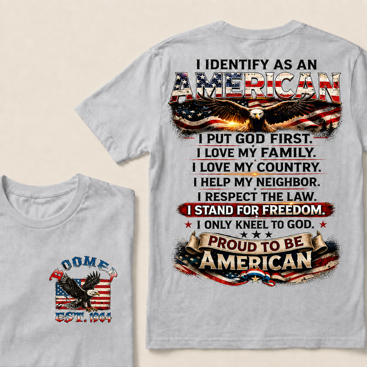 I Identify As An American Custom Year T-shirt