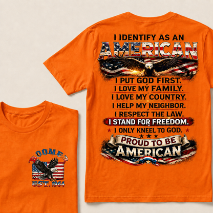 I Identify As An American Custom Year T-shirt