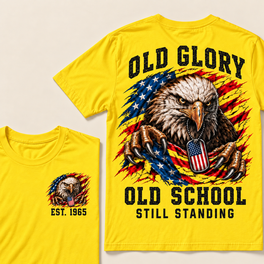 Old Glory Old School Still Standing Custom Year T-shirt