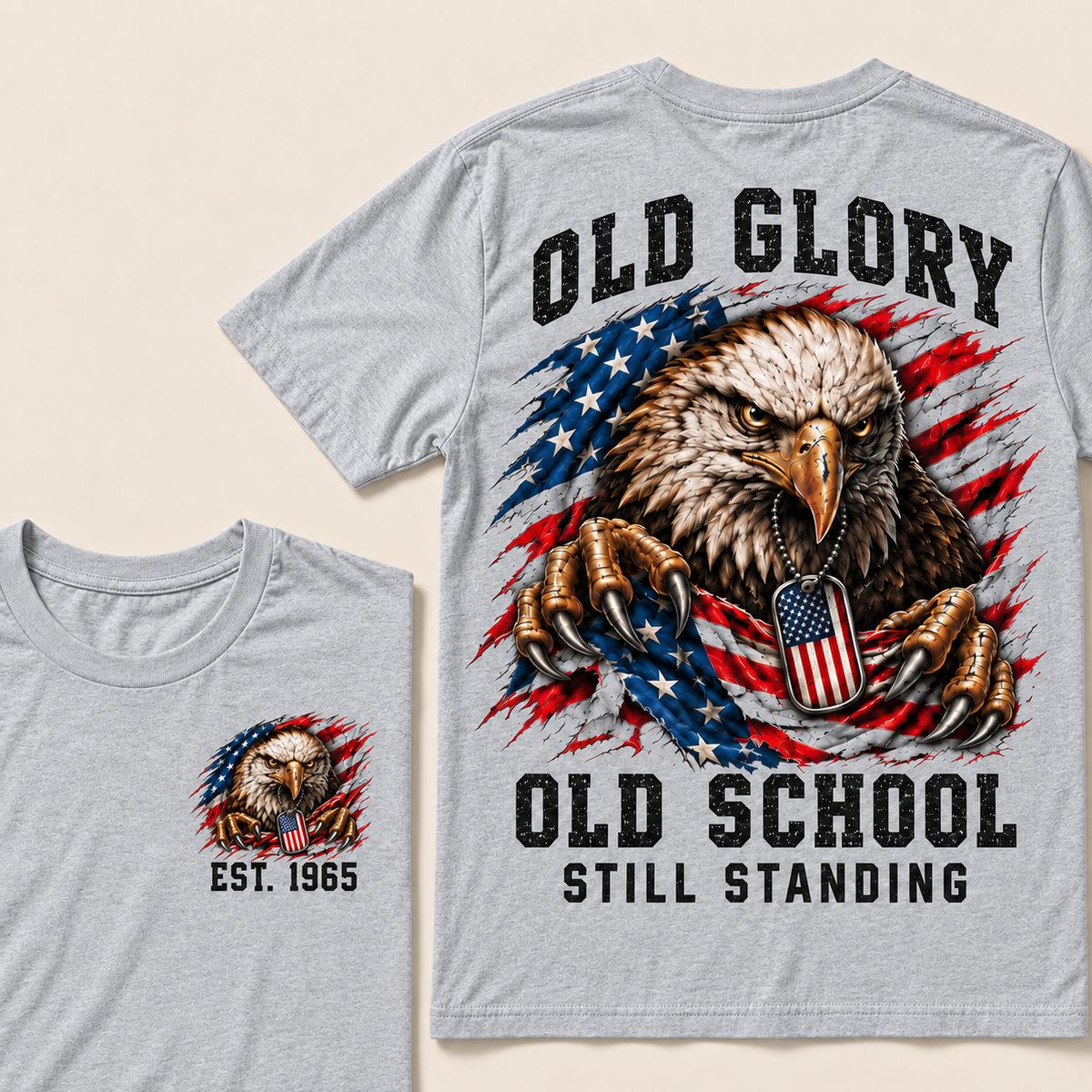 Old Glory Old School Still Standing Custom Year T-shirt