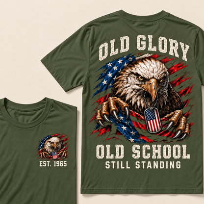 Old Glory Old School Still Standing Custom Year T-shirt