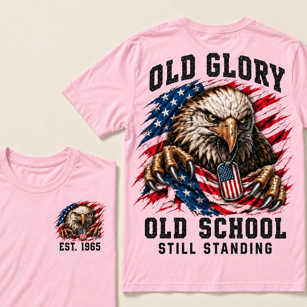 Old Glory Old School Still Standing Custom Year T-shirt